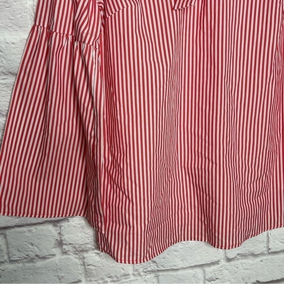 MICHAEL Michael Kors Striped Lace Up Poplin Bell Sleeve Top- NWT - Picture 11 of 13